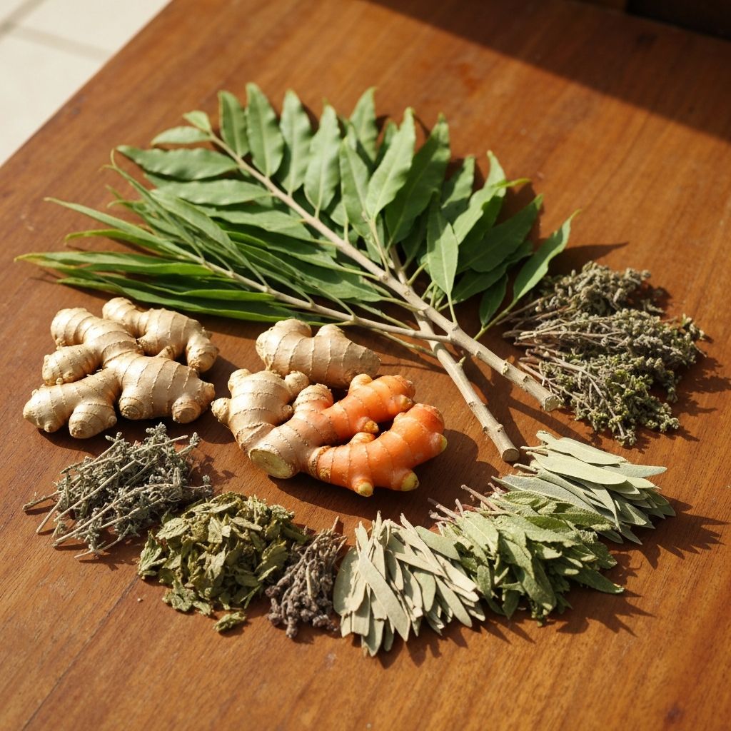 Ginger, boswellia and herbs